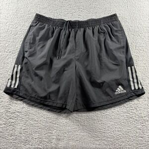 Adidas Running Shorts Mens 2XL 7" Black Lightweight Lined Pockets